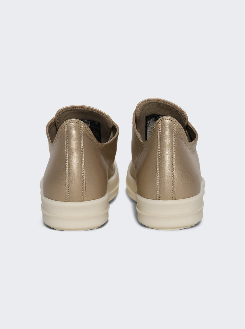 Rick Owens Hollywood Low Sneakers Gold And Milk