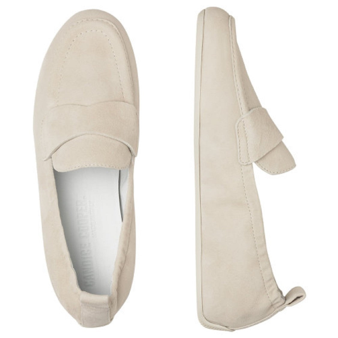 Candice Cooper Neutral Suede Deconstructed Loafer