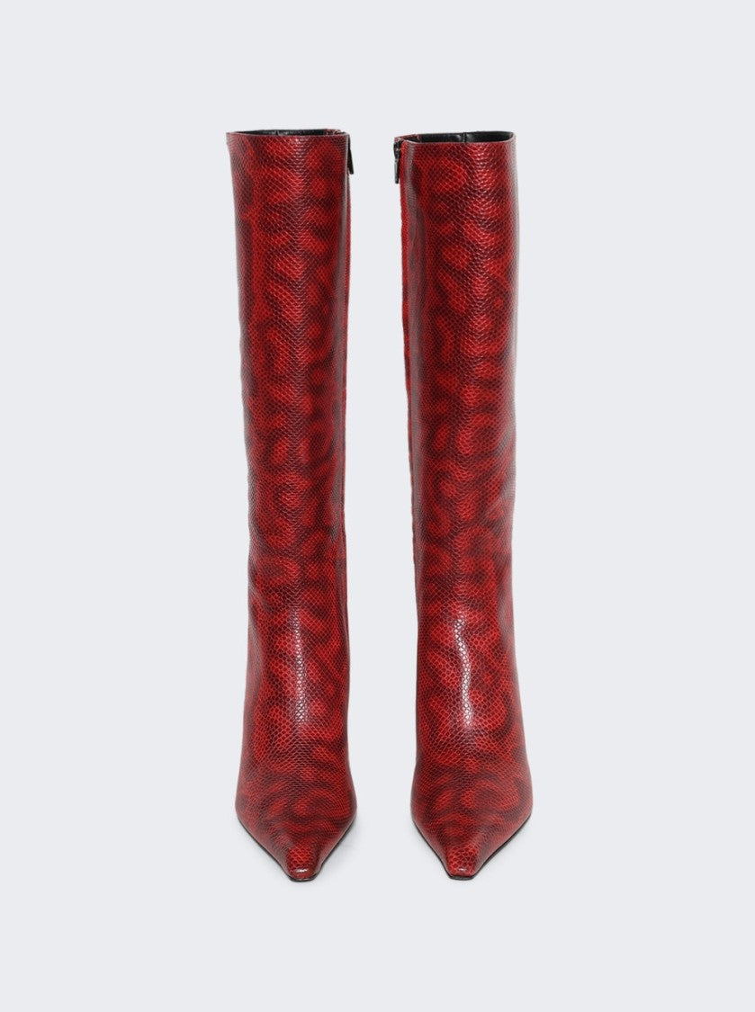 Alexander Wang Vivica 85 Knee High Boot Red