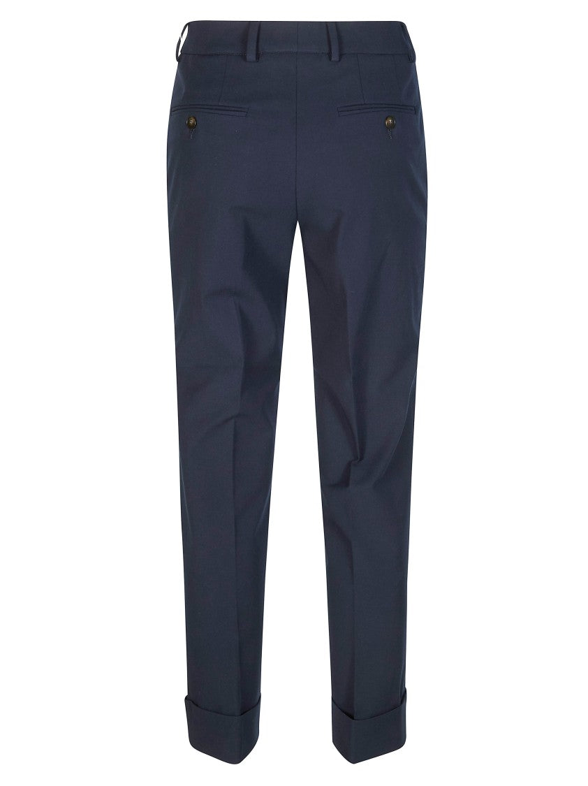 Incotex Blue Nevet Bistratch Cuffed Trousers