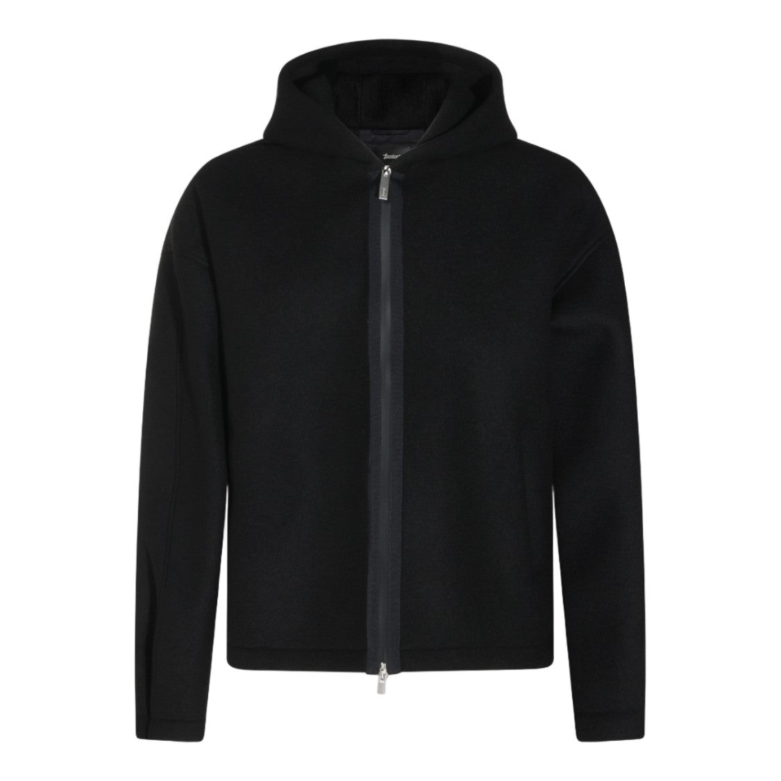 Laminar Streamlined Black Hooded Seam Detail Jacket