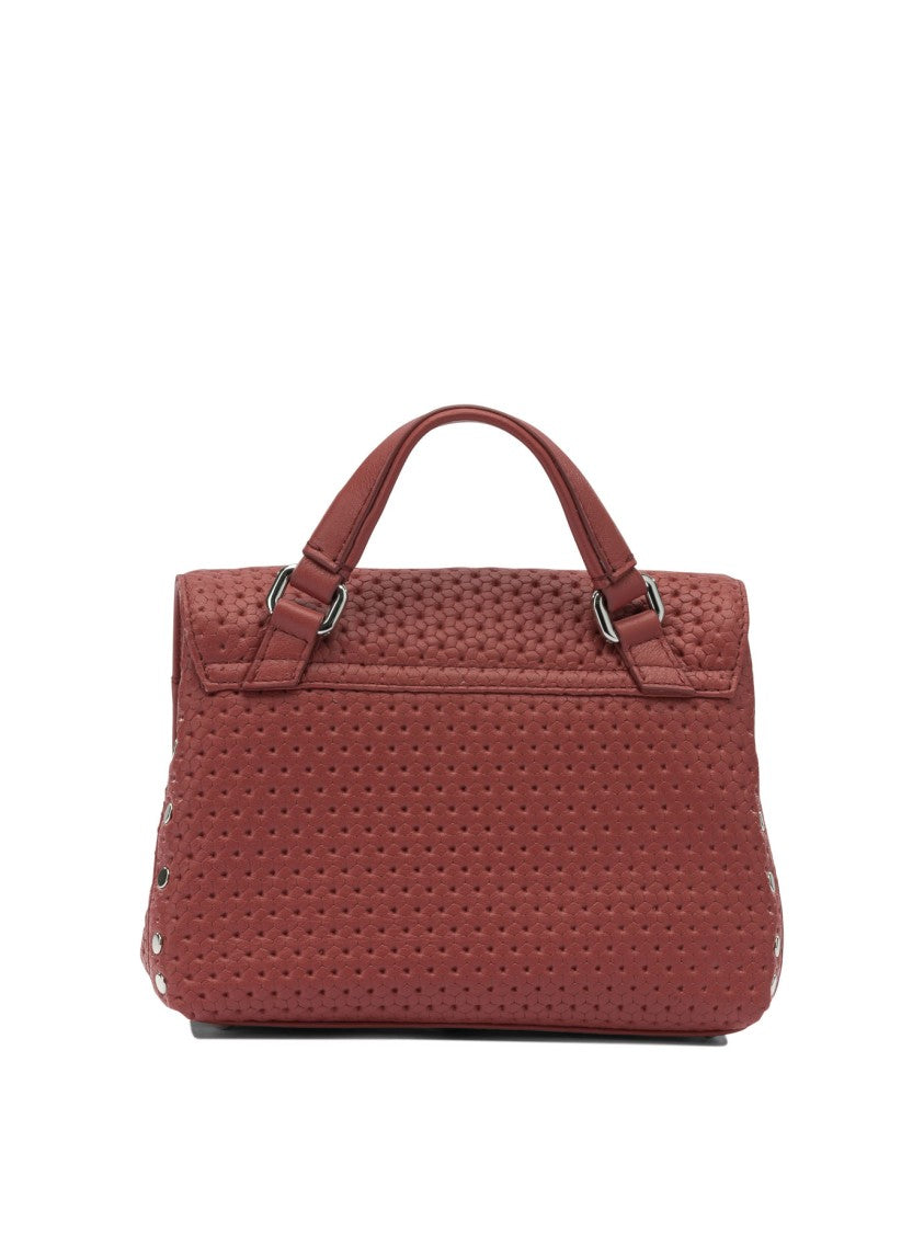 Zanellato Textured Leather Shoulder Bag With Woven Pattern