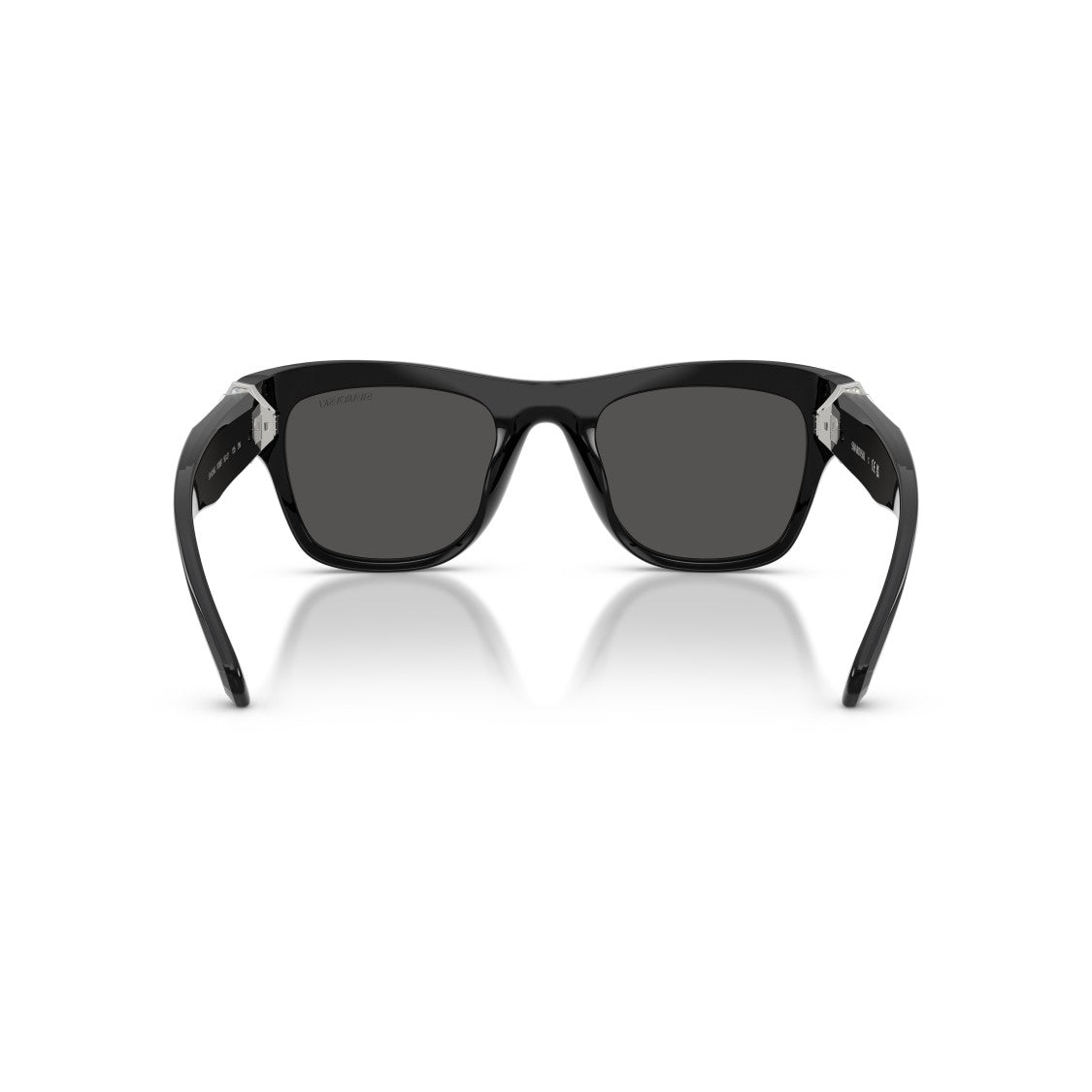 Swarovski 0Sk6056u Rectangular Black Sunglasses With Crystal Embellishments