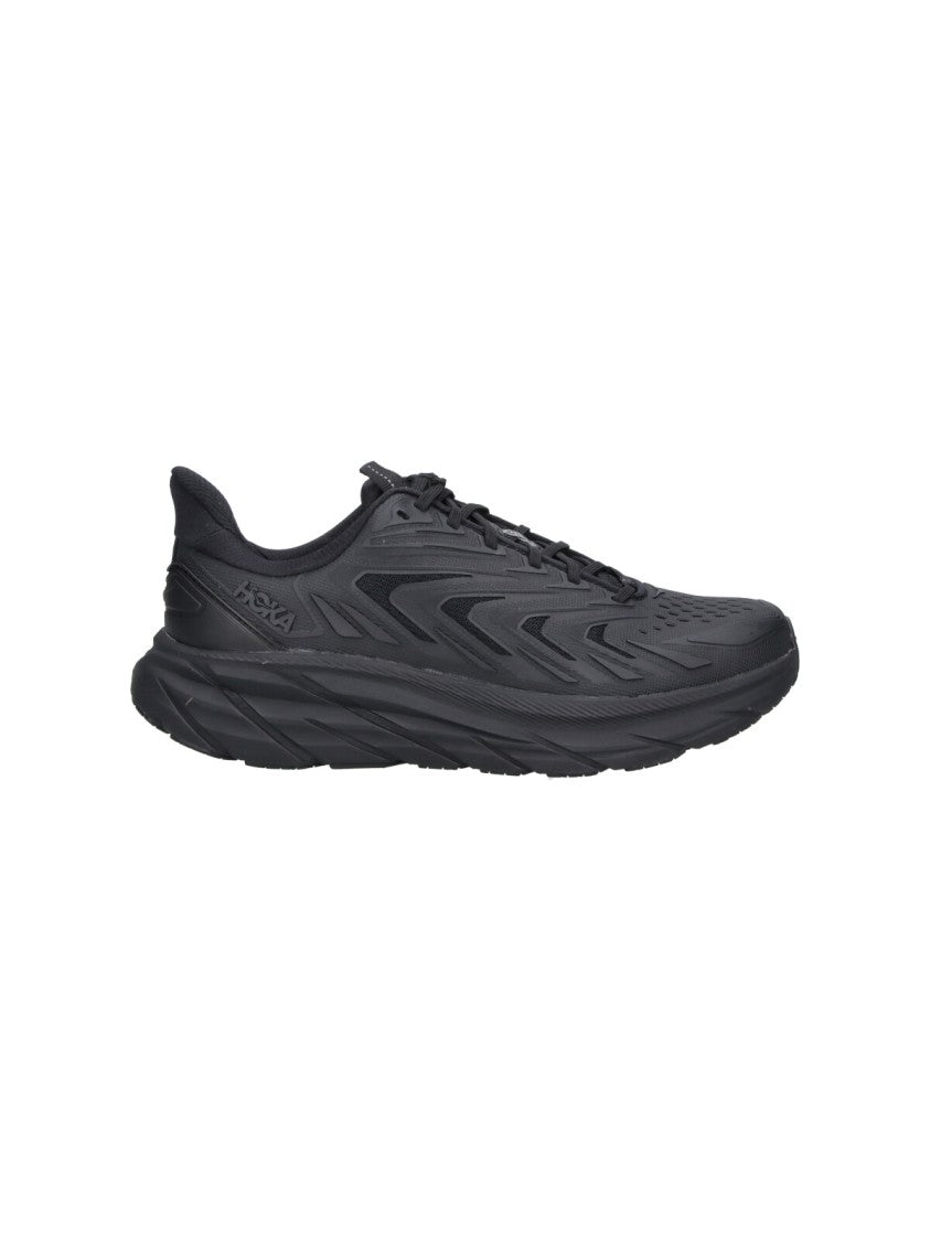 Hoka Black Clifton Utl Fabric Sneakers