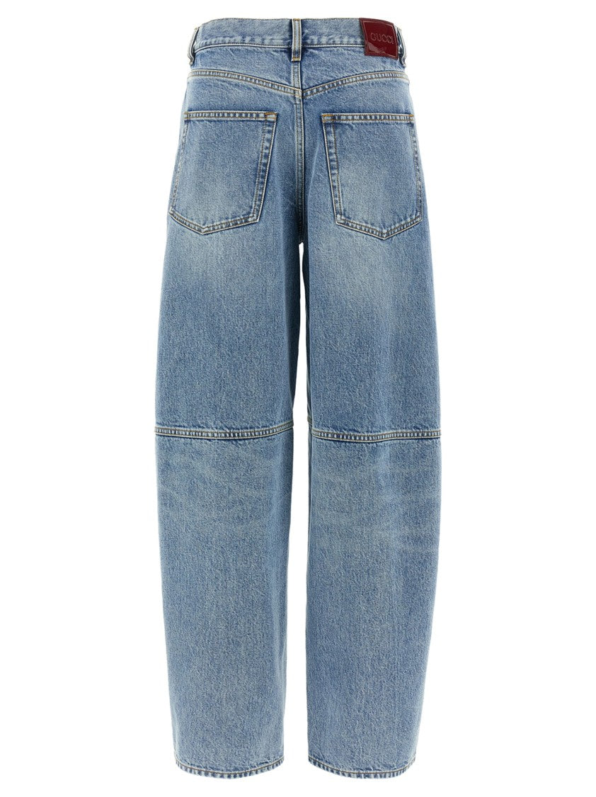 Gucci Stonewashed Cotton Denim Ballon Jeans