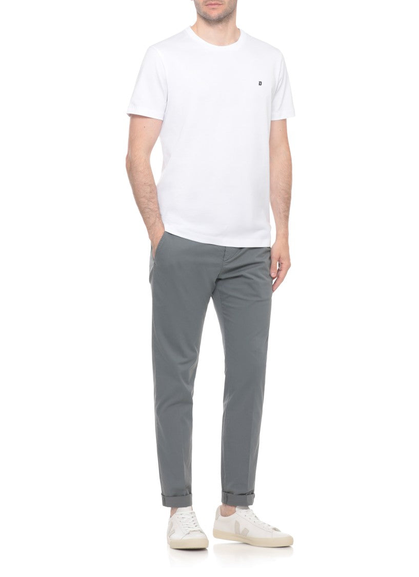 Dondup Grey Gaubert Monogram Cotton Pants