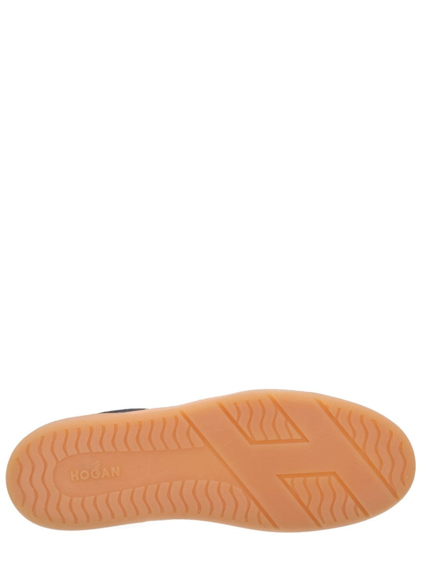 Hogan Navy Suede Leather H Sneakers