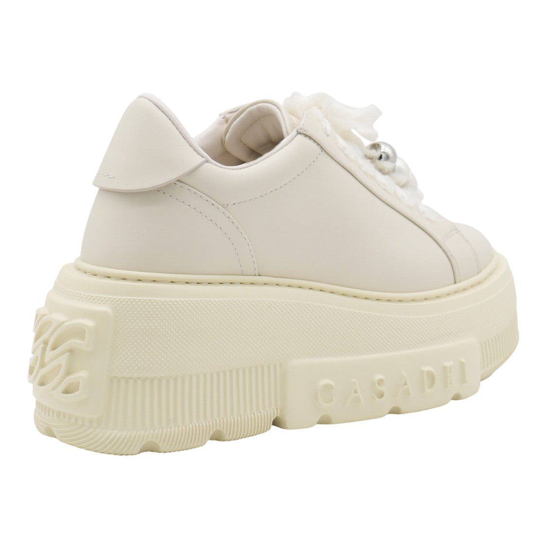 Casadei Platform Sneakers With Sole And Embellished Laces