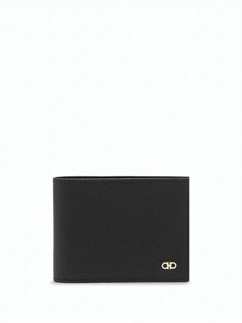 Salvatore Ferragamo Bifold Wallet In Textured Calf Leather