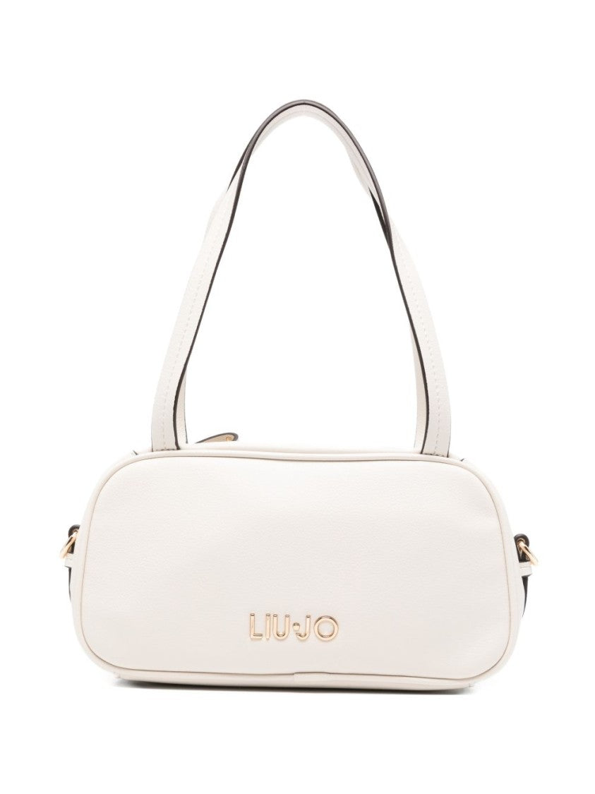 Liu Jo Cream Embossed Logo Top Handle Bag