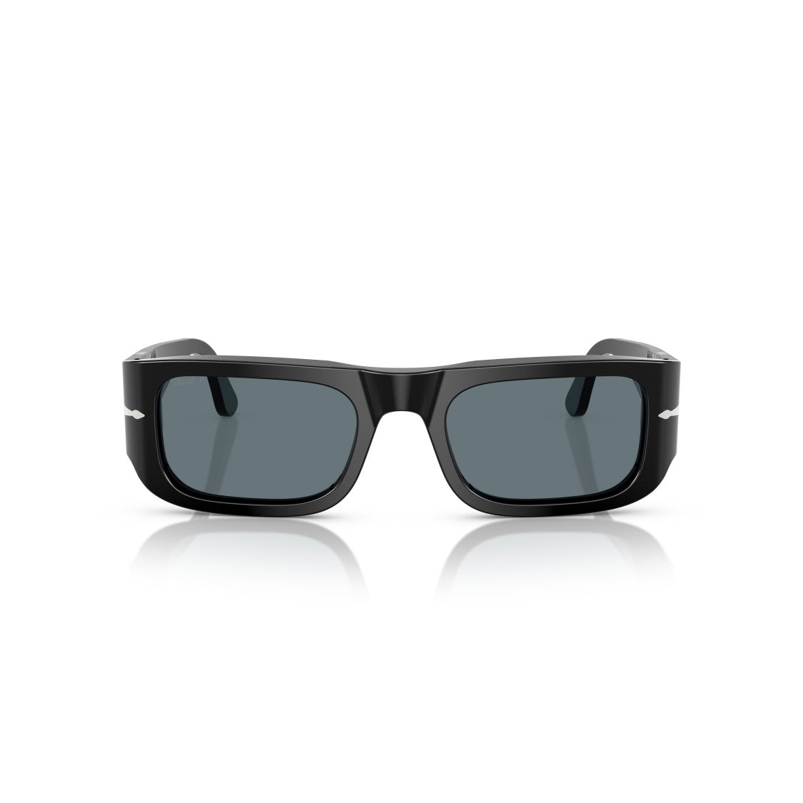 Persol Bold Rectangular Acetate Sunglasses With Silver Detail