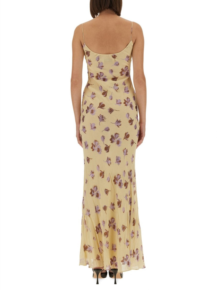 Self-Portrait Long Dress With Floral Pattern
