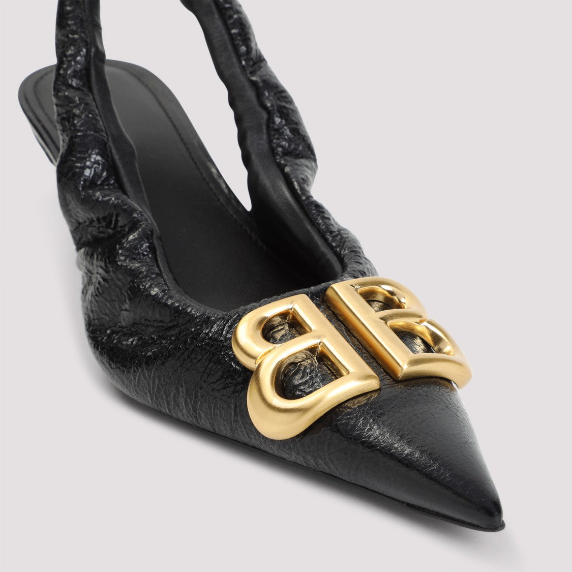 Balenciaga Black Lamb Leather Monaco Slingback