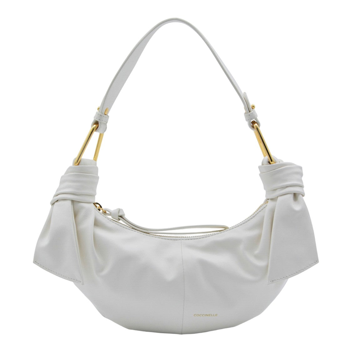 Coccinelle Crescent-Shaped White Coccinelle Bag