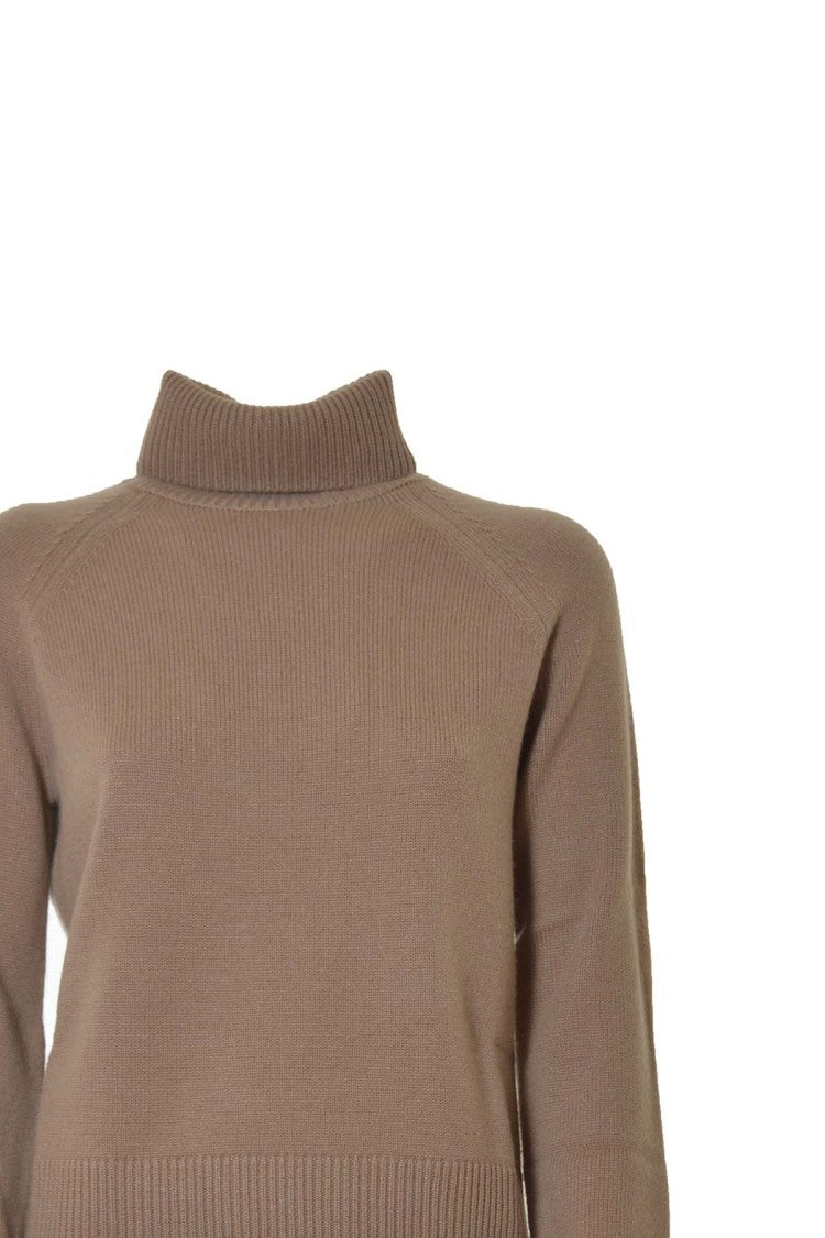 Max Mara Nadar Turtleneck In Camel Cashmere And Wool