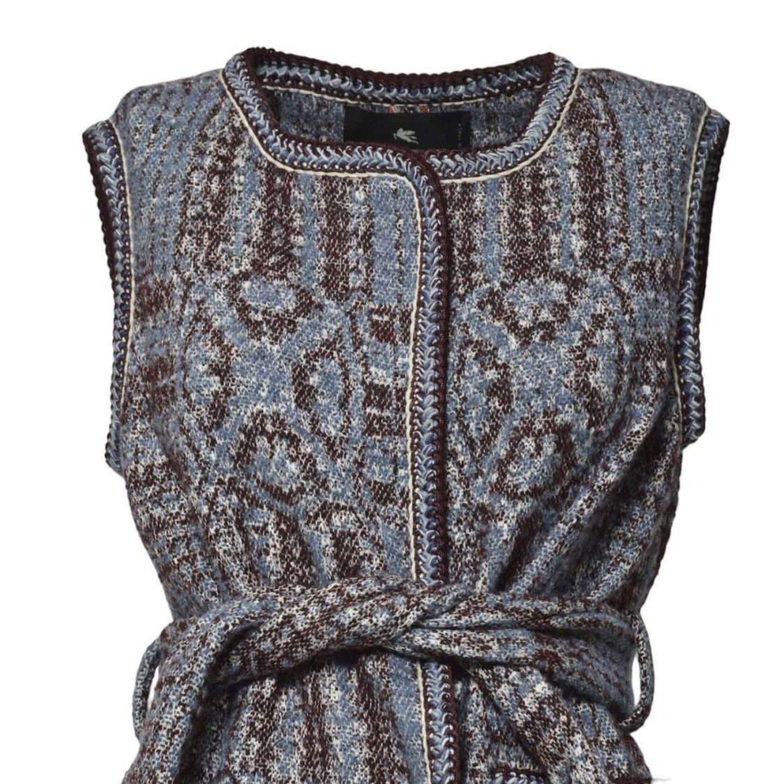Etro Textured Knit Dress With Geometric Pattern