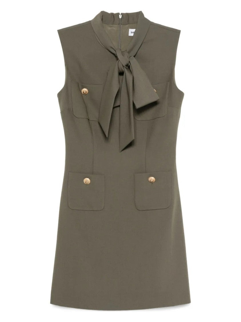 Self-Portrait Twill Mini Dress