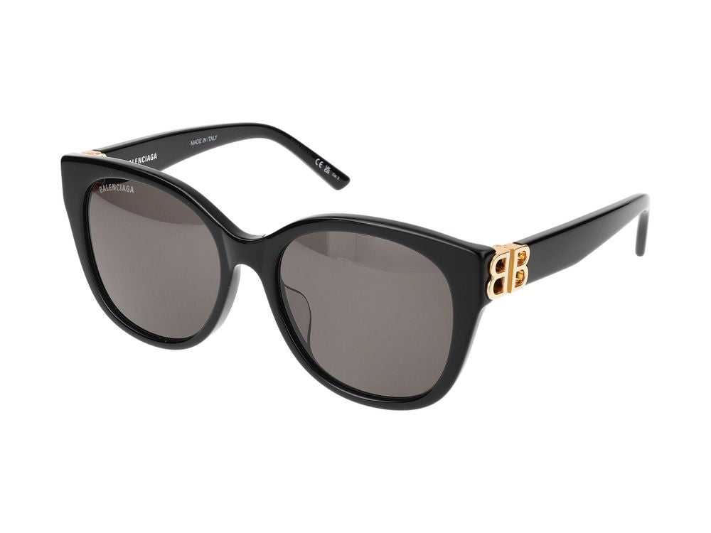 Balenciaga Black Bb0103sa Acetate Oversized Cat-Eye Sunglasses