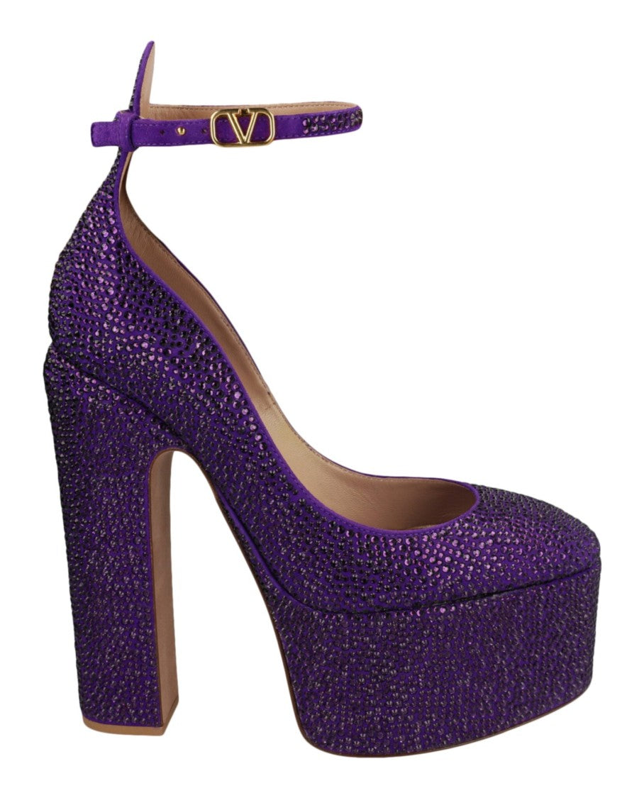 Valentino Tan-Go Crystal Embellished Platform Pumps