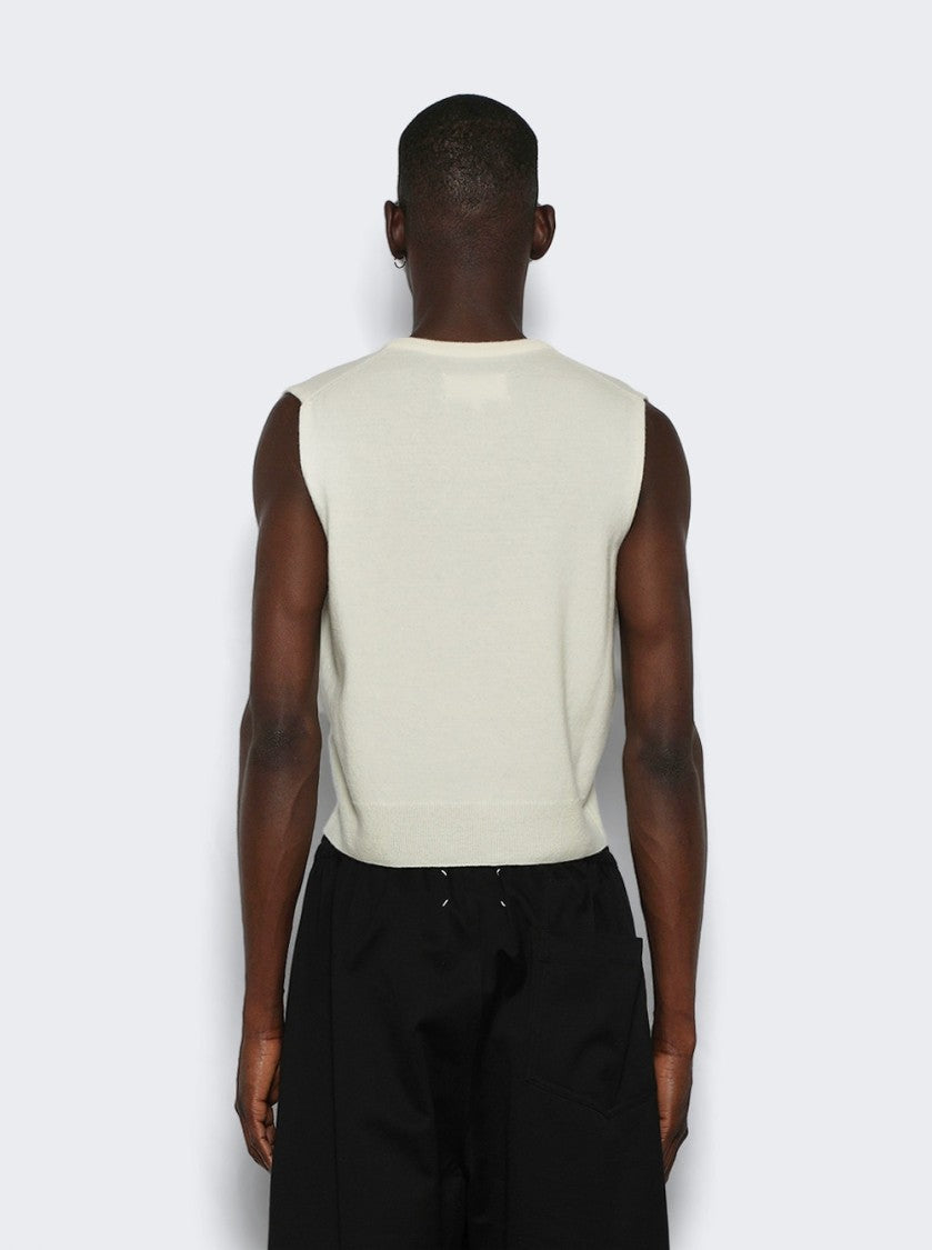 Maison Margiela V-Neck Vest Off White