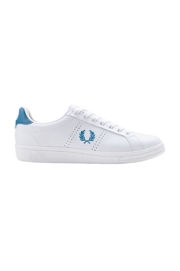 Fred Perry Full-Grain Leather Tennis Sneakers Laurel Wreath