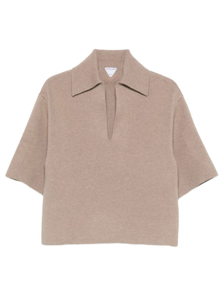 Bottega Veneta Minimalist Cashmere Polo Shirt