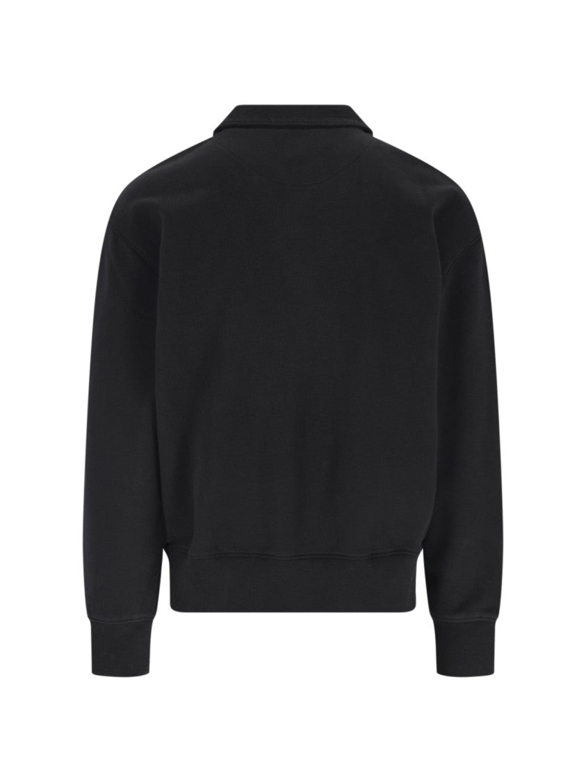 Maison Kitsuné Profile Fox Classic Collar Half-Zip Organic Cotton Pullover