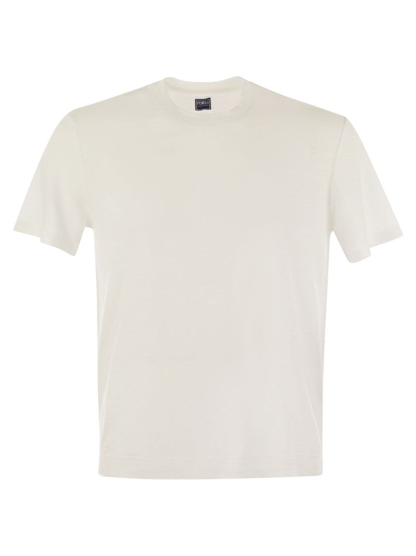 Fedeli Garment-Dyed Linen And Elastane T-Shirt