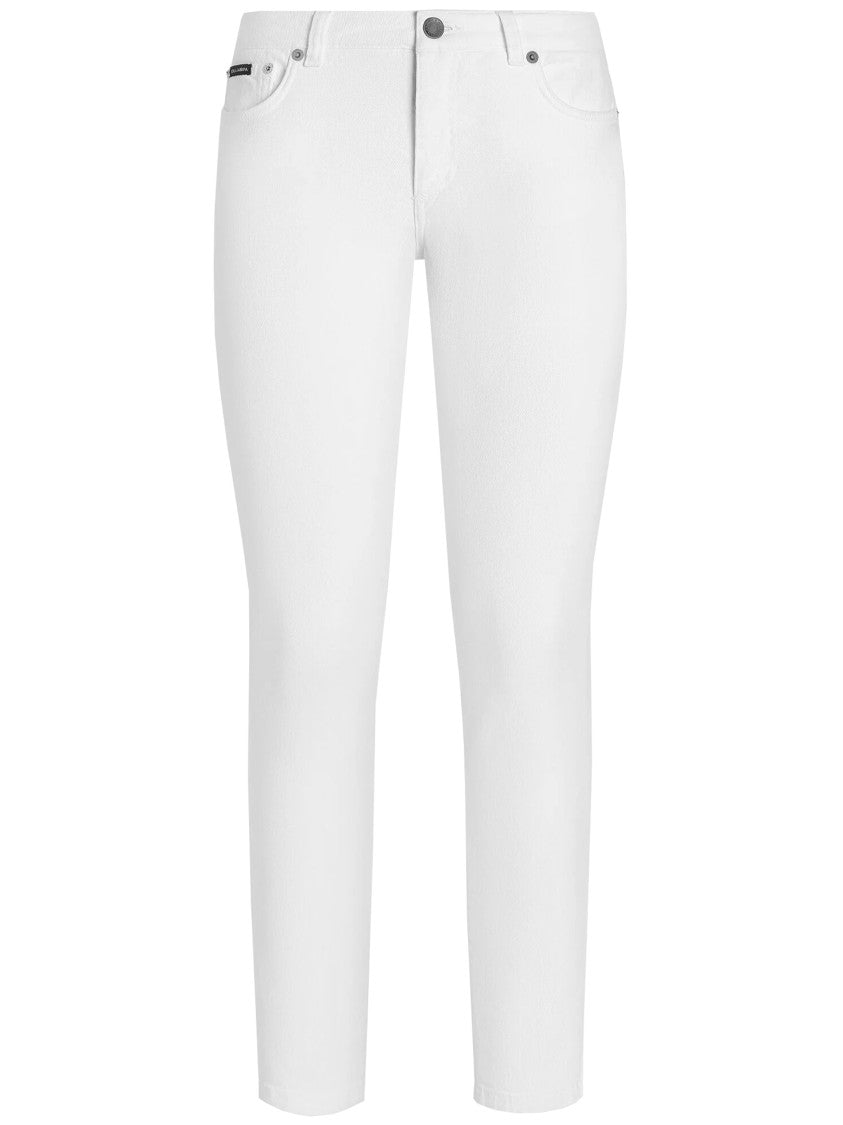 Dolce & Gabbana Slim-Fit Cropped Cotton Five-Pocket Pants