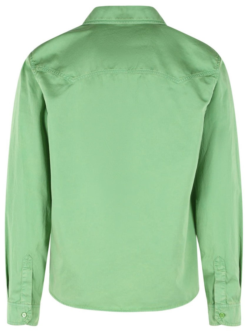 Versace Green Cotton Shirt
