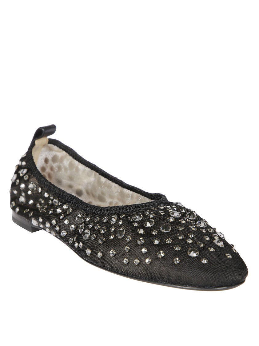 Tory Burch Ballet Flats With Shimmering Rhinestones