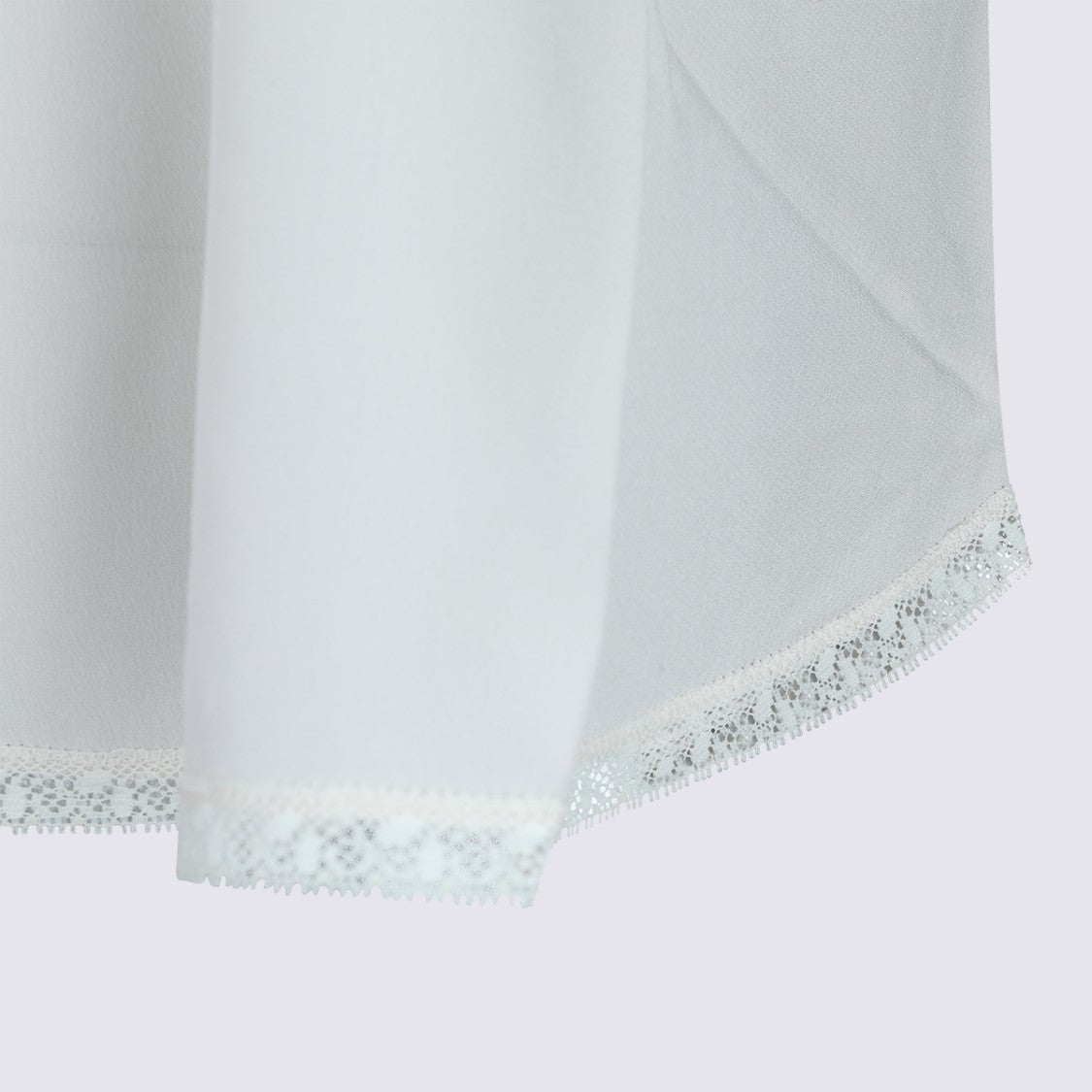 Zadig & Voltaire Silk Top With Intricate Lace And V-Neckline