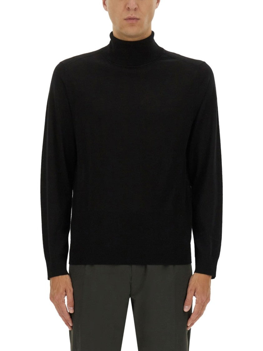 Paul Smith Fitted Black Turtleneck Shirt
