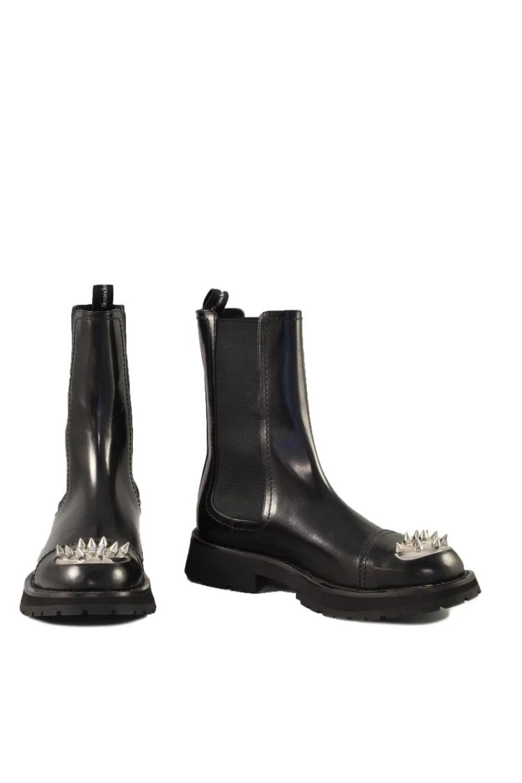 Alexander Mcqueen Beatles Leather Shoes - Black