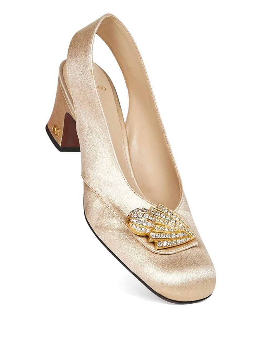Valentino Garavani Almond Toe Sandals With Slingback Strap
