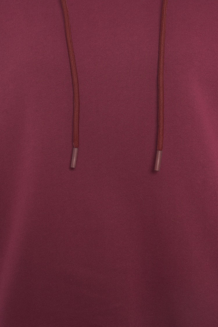 Department Five Burgundy Oversized Hoodie With Drawstring Hood And Ribbed Cuffs