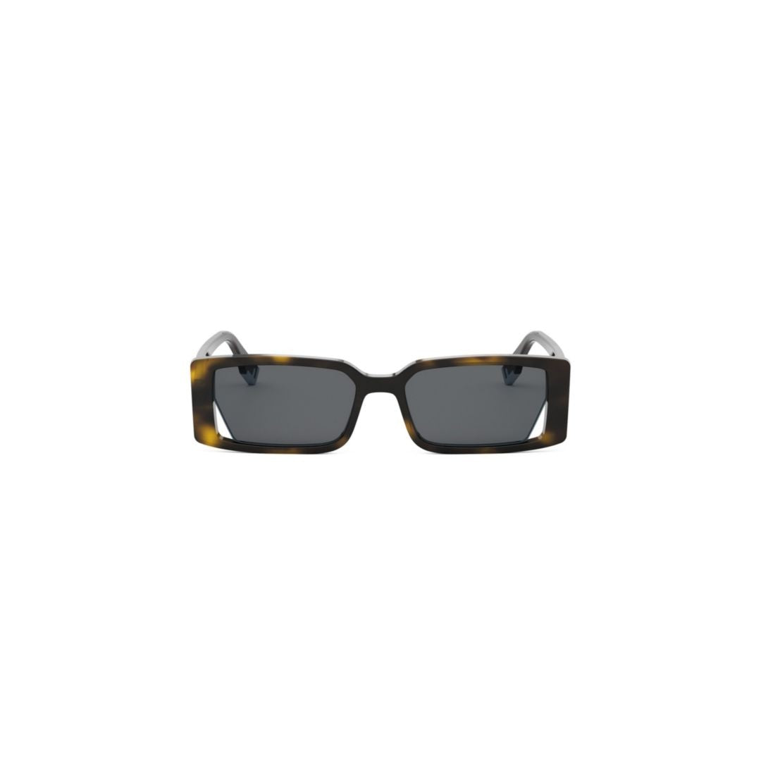 Fendi Fe40164i Rectangular Tortoiseshell Sunglasses