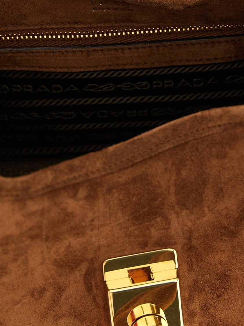 Prada Small Suede Shopping Bag