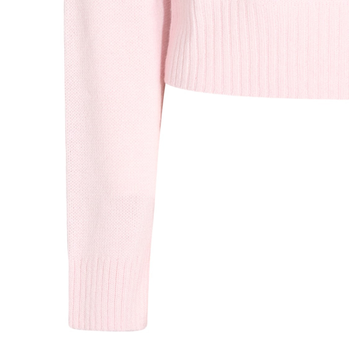 Allude Light Pink Raglan Sleeve Knit Sweater