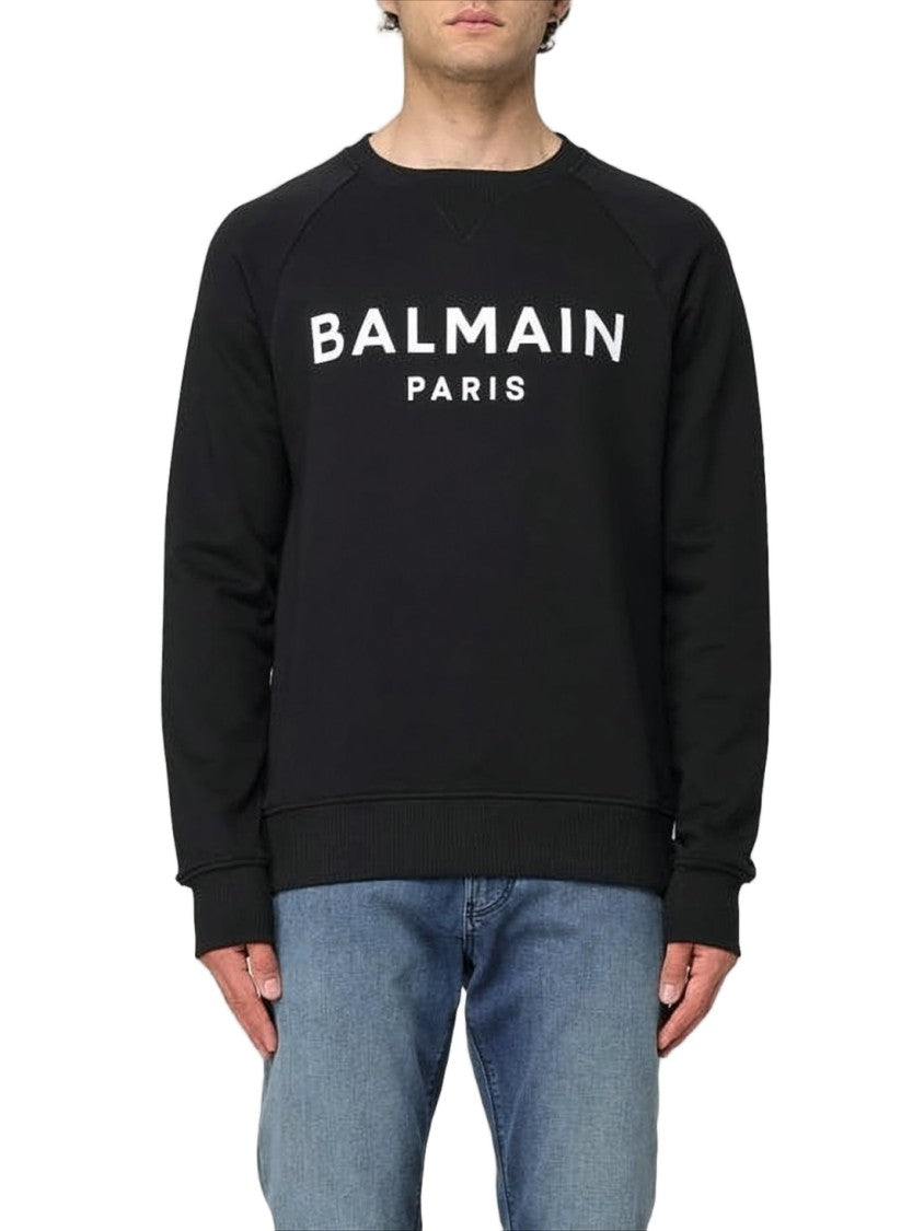 Balmain Long-Sleeve T-Shirt With Bold Lettering In Classic Fit