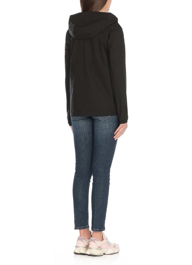 K-Way Black Marguerite Stretch Dot Jacket