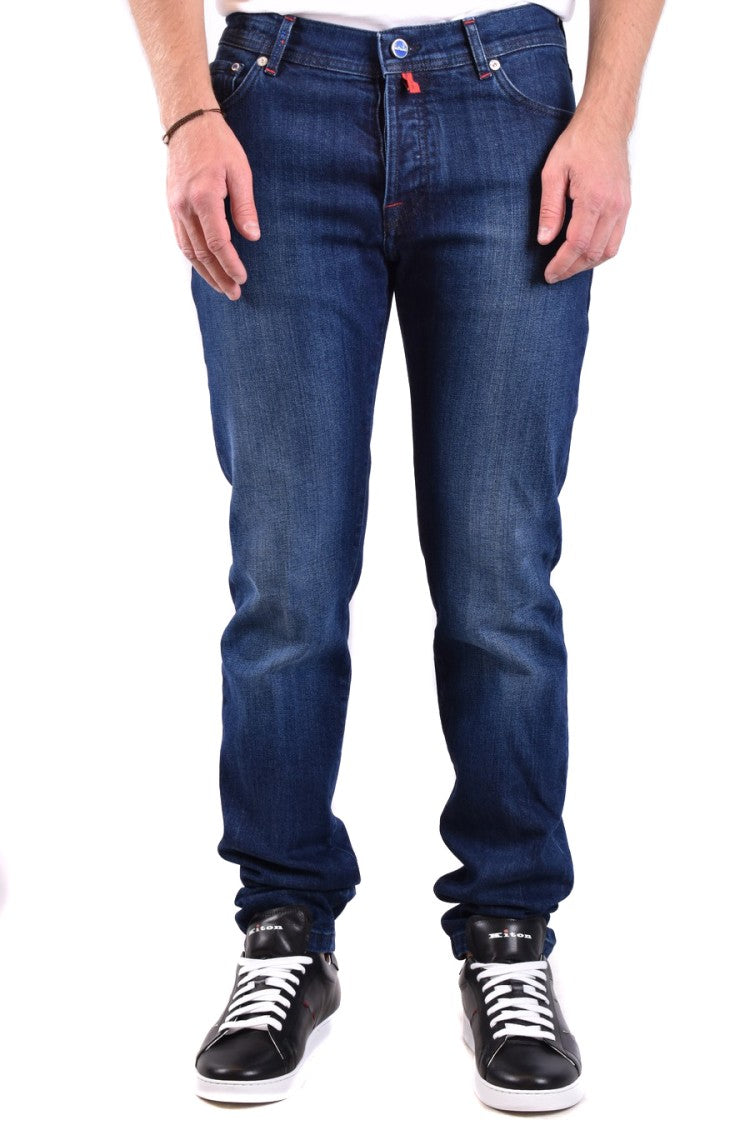 Kiton Straight-Leg Denim Subtle Whiskering Jeans