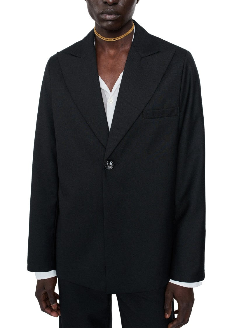 Séfr Tailored Black Jacket With Notched Lapel