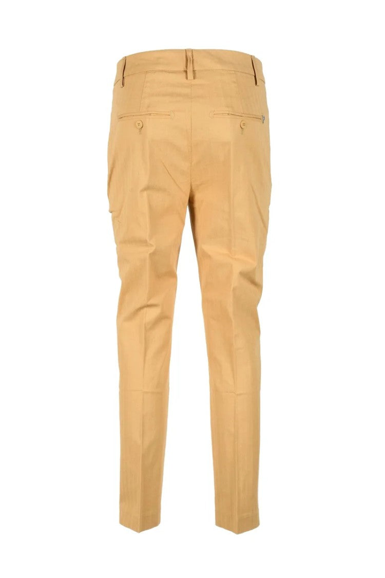 Dondup Cropped Tailored Trousers With Bold Black