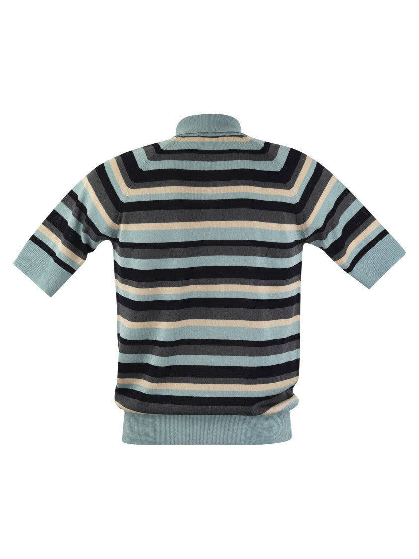 Pt Torino Cotton And Viscose Polo Shirt