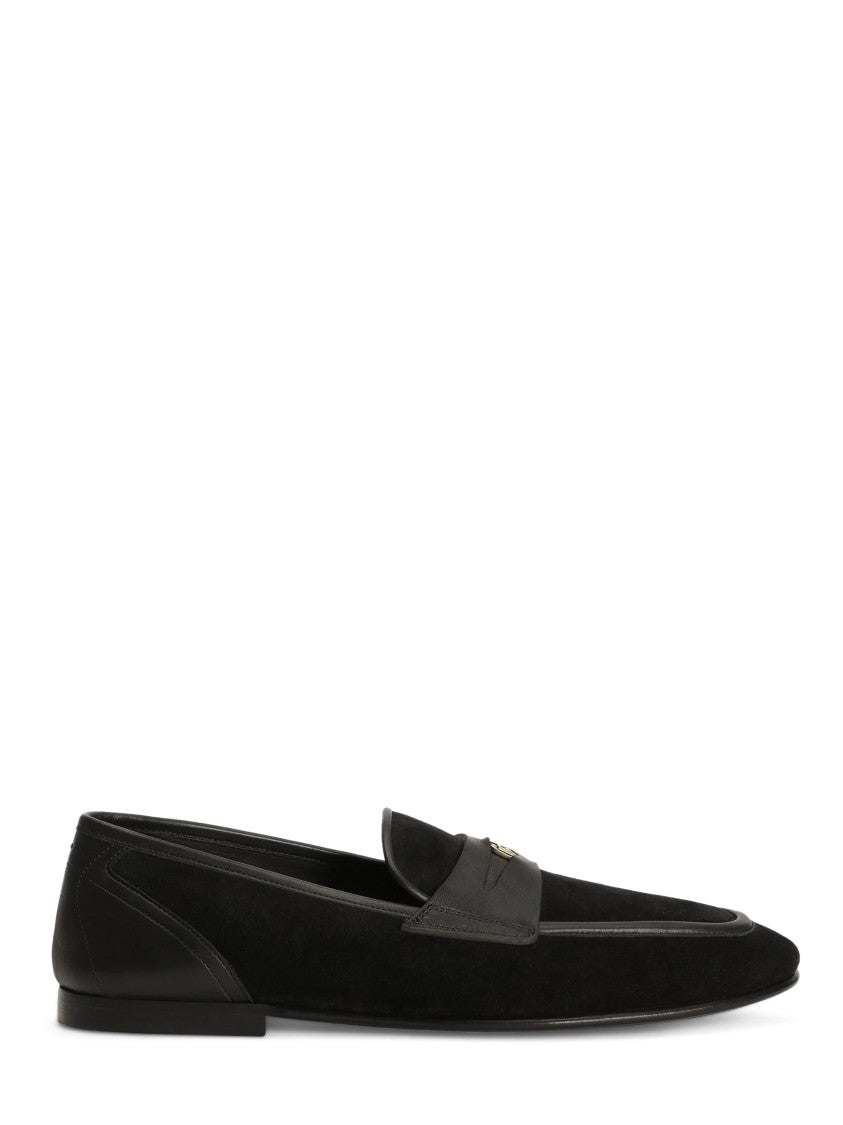 Dolce & Gabbana Metallic Emblem Pointed Flats