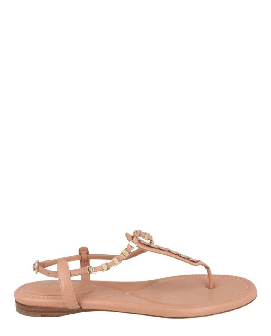 Ferragamo Tahiti Chain T-Strap Sandals