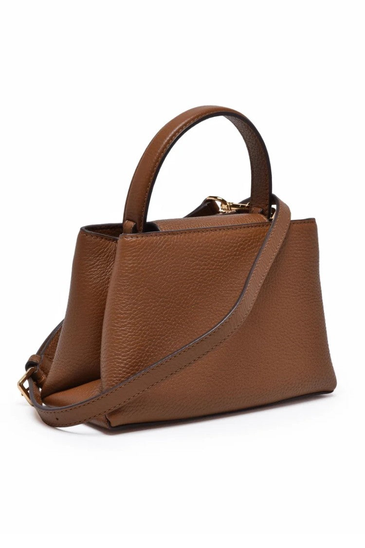 Tory Burch Britten Satchel Tote Bag - Brown