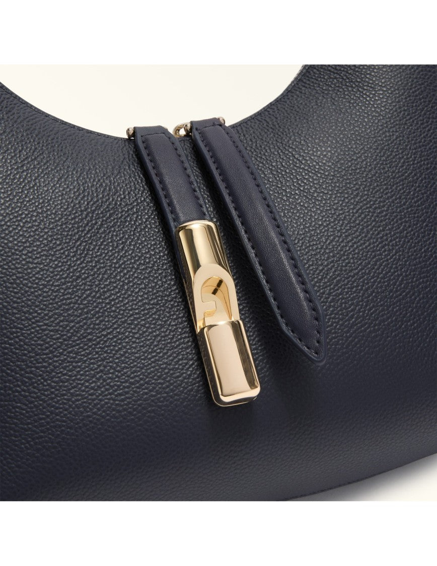 Furla Goccia S Leather Shoulder Bag, Blue