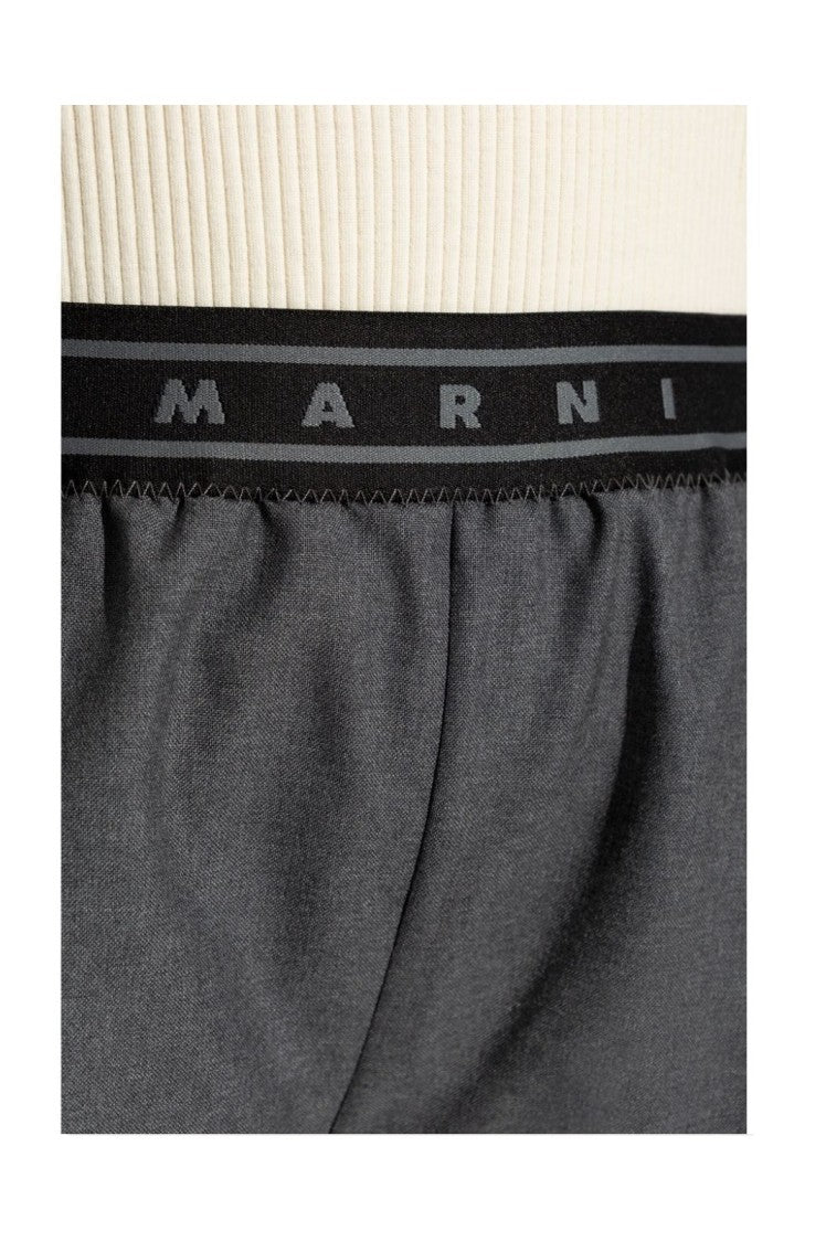 Marni Flared Virgin Wool Tailored Shorts